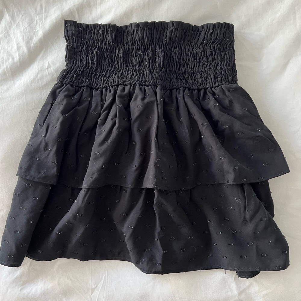 Vineyard Vines Black Tiered Mini Skirt